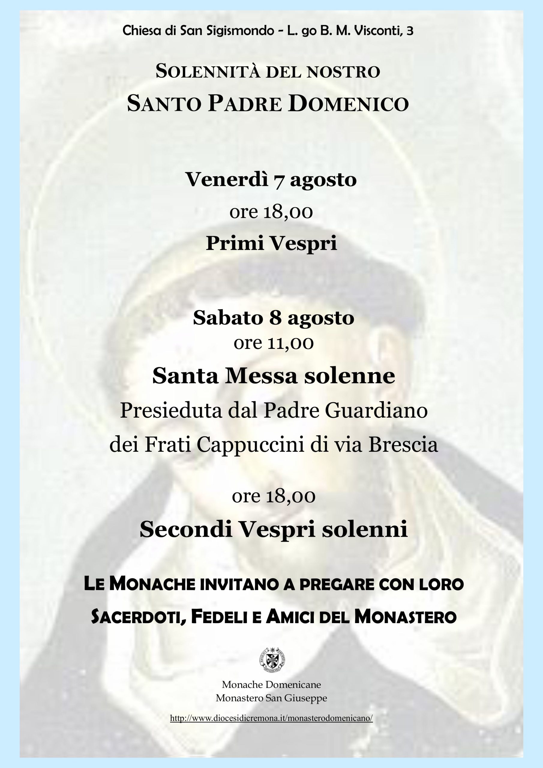 Solennità di S. Domenico