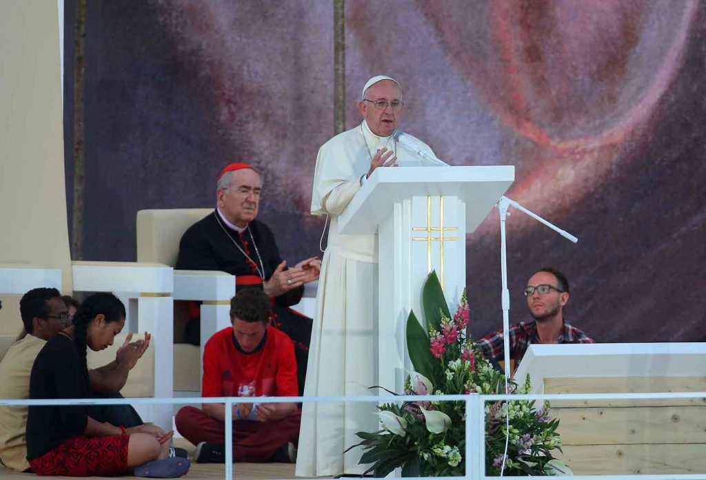 Cracovia, 30 luglio 2016. GMG 2016 Papa Francesco presso il Campus Misericordiae